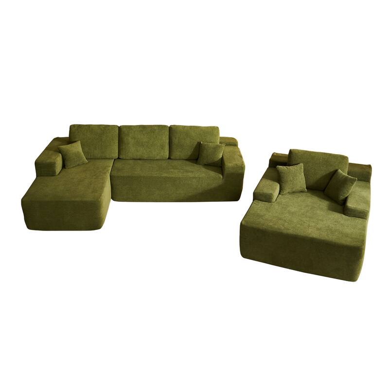 ​​OVIOS Modern Minimalist No-Assembly Living Room Set​