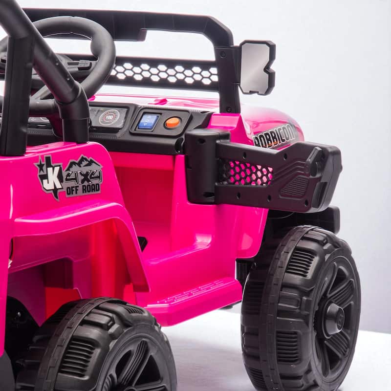 12V Kids Ride-On Electric Truck with Remote Control, 2WD, Four-Wheel Suspension, Bluetooth, MP3, LED Lights, for Ages 1-4