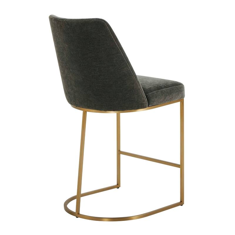 Uttermost Hanni Charcoal Counter Stool - 20.25"W x 24.5"D x 40"H