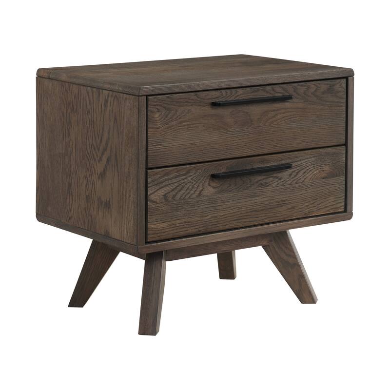 Astoria Solid Oak Wood 2 Drawer Nighstand Bedside Table