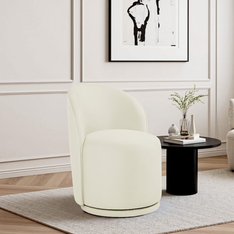 UIXE Modern Upholstered Swivel Armless Side Dining Chairs