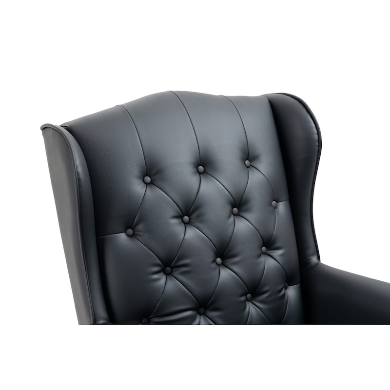 Executive Office Chair - High Back, Reclining, Ergonomic with Thick Padding, PU Leather, Smooth Glide Casters