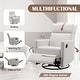 preview thumbnail 4 of 49, Roomfitters Modern Upholstered Rocker Nursery Chair, Plush Seating Glider Swivel Recliner Chair, Beige