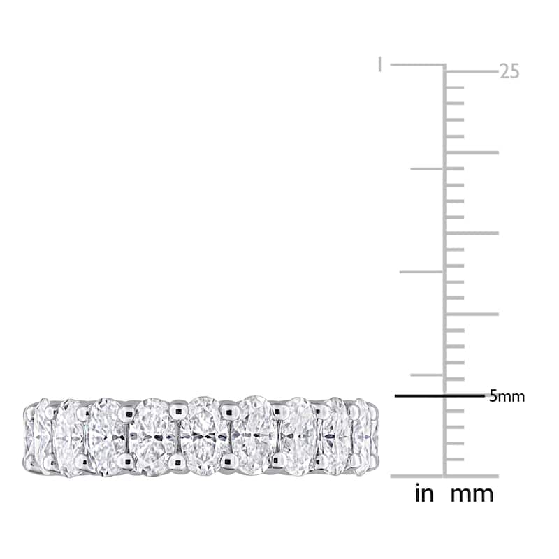 Miadora 4 1/5ct DEW Created White Moissanite Eternity Ring in Sterling Silver