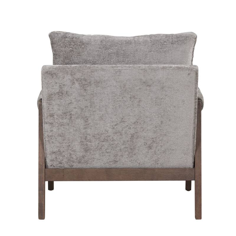 Mid-Century Velvet Accent Chair with Thick Seat Cushion for Living Room,Bedroom,Studio