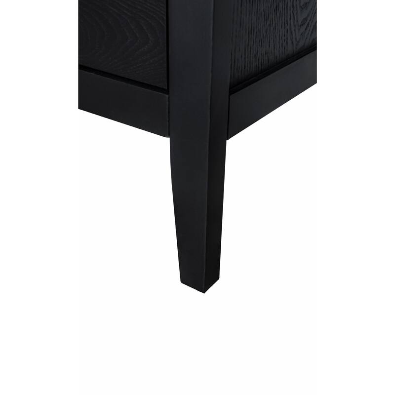 3-Drawer Cabinet with Hollow-Carved Design and Metal Handles