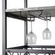 preview thumbnail 33 of 39, Myra Rustic Serving Cart with Wine Inserts and Removable Tray Top by iNSPIRE Q Classic