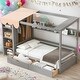 preview thumbnail 11 of 25, Modern Twin Size House Bed with Two Drawers and Built-in Wardrobe and Sturdy Construction