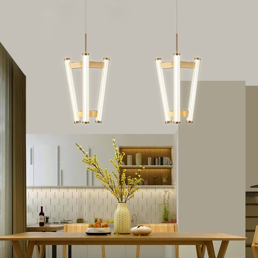Deyidn Modern LED Diamond Pendant Light Adjustable Hanging
