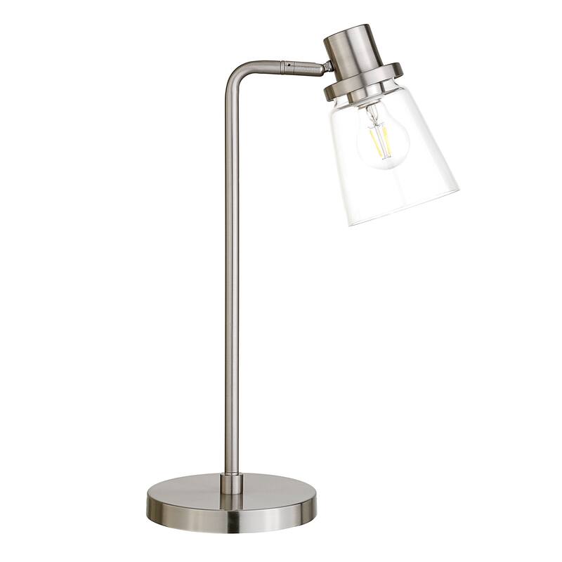 21" Metal Arched Table Lamp With Clear Cone Shade - 7.1" x 7.1" x 21"