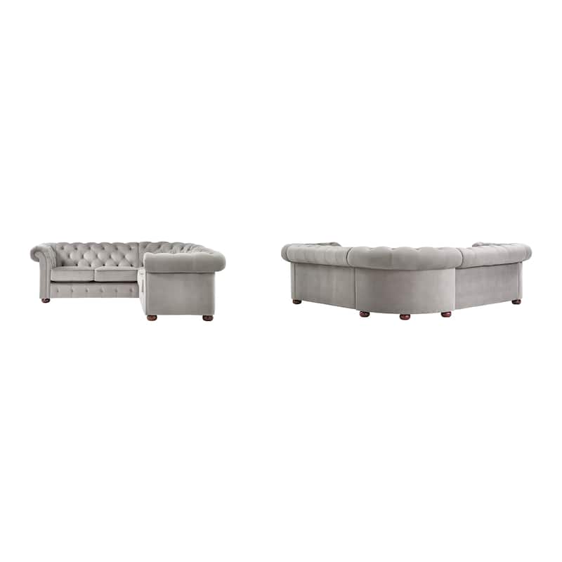Gdansk 5-Seat L-Shaped Chesterfield Sectional Sofa