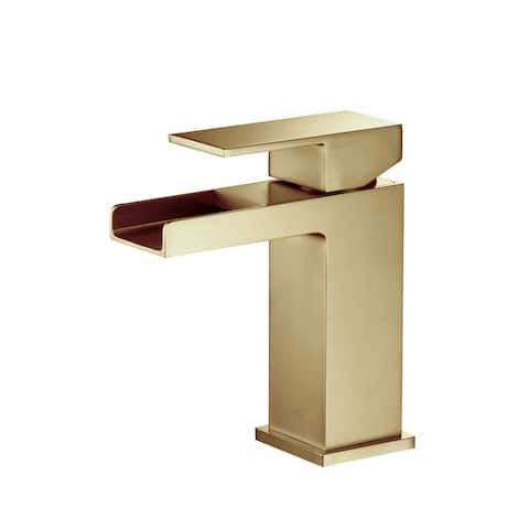 Waterfall Solid Brass Single Handle Sink Faucet