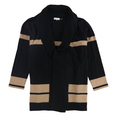 Calvin Klein Womens Wool Cardigan Sweater,, Black, X-Large