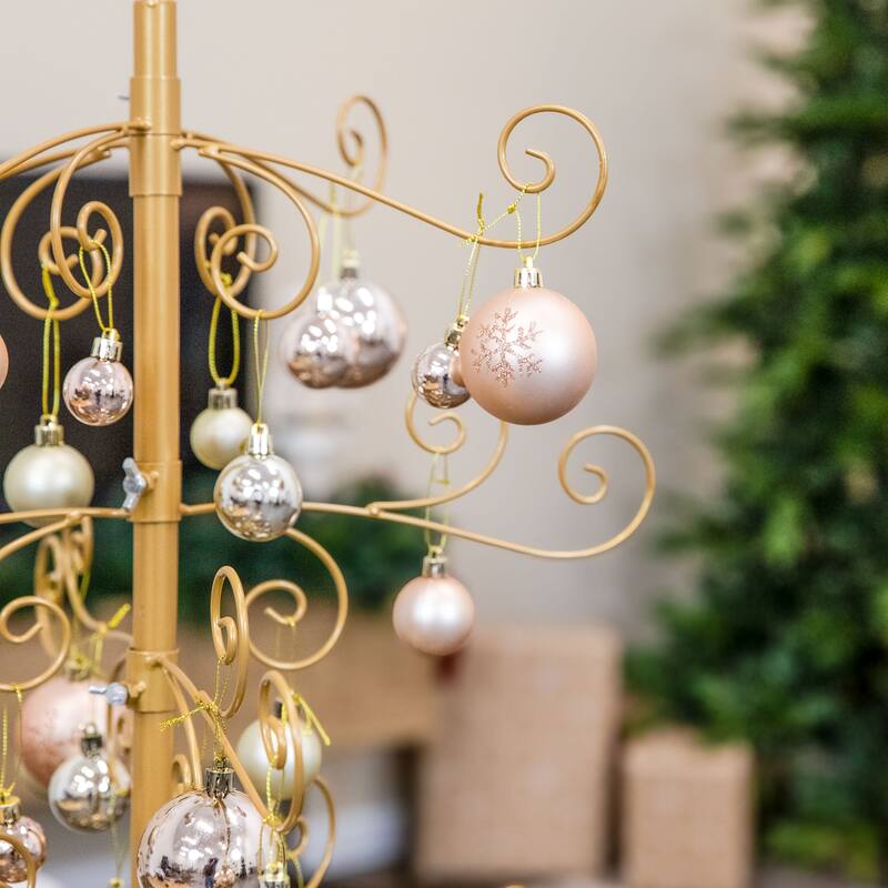 Sunnydaze Noelle Metal Christmas Ornament Tree - 60 Inch