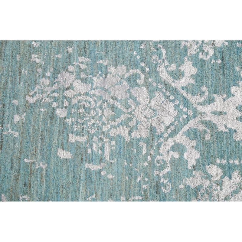Vegetable Dye Art & Craft Oriental Runner Rug Hand-knotted Wool Carpet - 2'8" x 9'11"