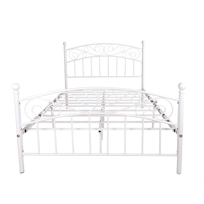 Metal Platform Bed Frame with Headboard and Footboard, High Quality and