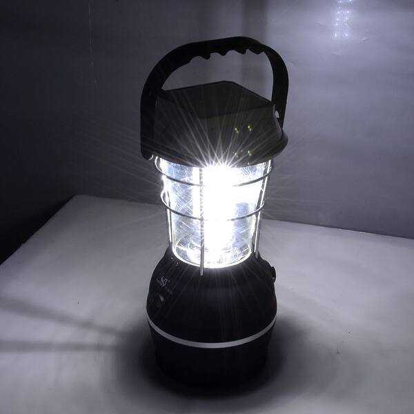 36-LED Solar and Hand Crank Dynamo Powered Camping Lantern Super Bright  Outdoor Emergency Lamp with 3 Brightness Modes for Power Outages Hiking 
