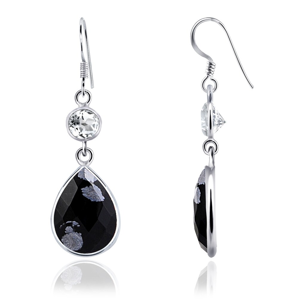 black obsidian earrings
