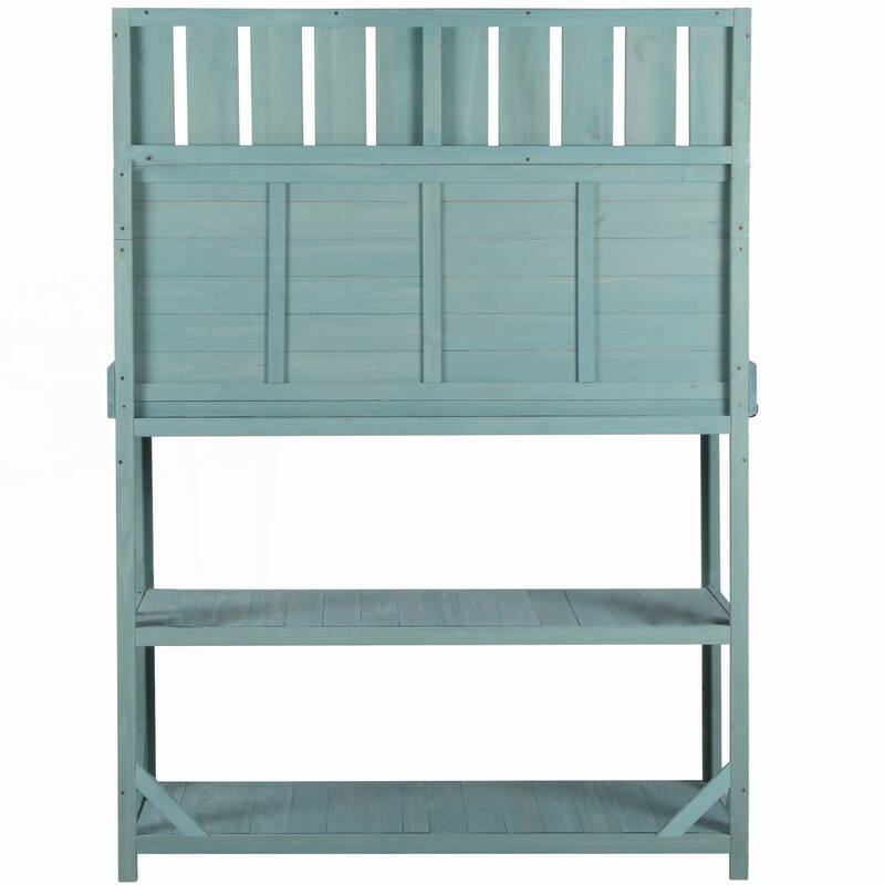 Farmhouse Rustic Outdoor Potting Bench Table