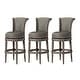 preview thumbnail 108 of 110, Maven Lane 31" Pullman Swivel Bar Height Kitchen Stool Set of 3 - Reclaimed Oak Vegan Leather