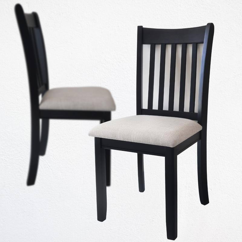 Rustic Wood Dining Chairs Set of 2