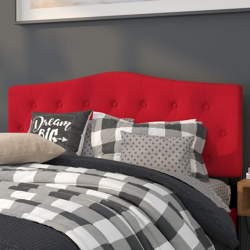 Arched Button Tufted Upholstered Headboard