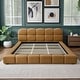 preview thumbnail 3 of 9, Luxurious Leather Queen/King Size Platform Bed