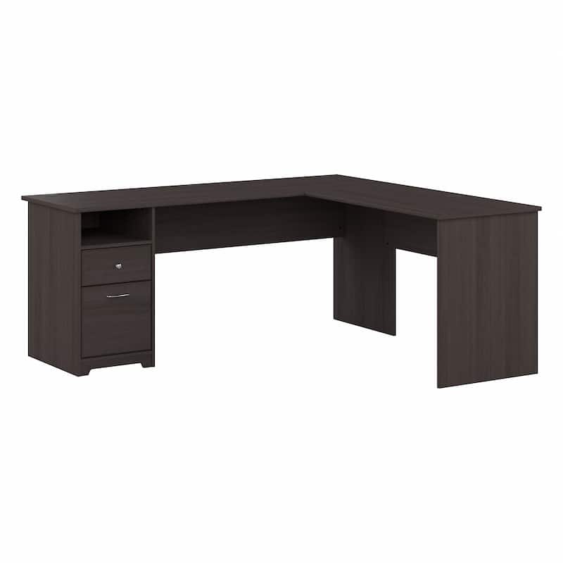 72W L-shaped Computer Desk with Drawers by Bush Furniture