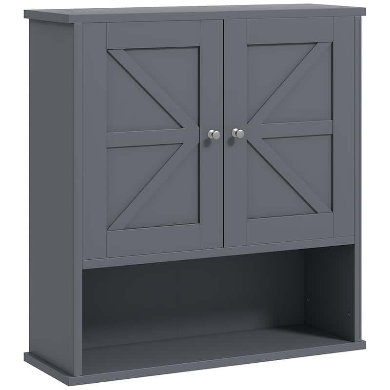 kleankin Farmhouse Bathroom Wall Cabinet