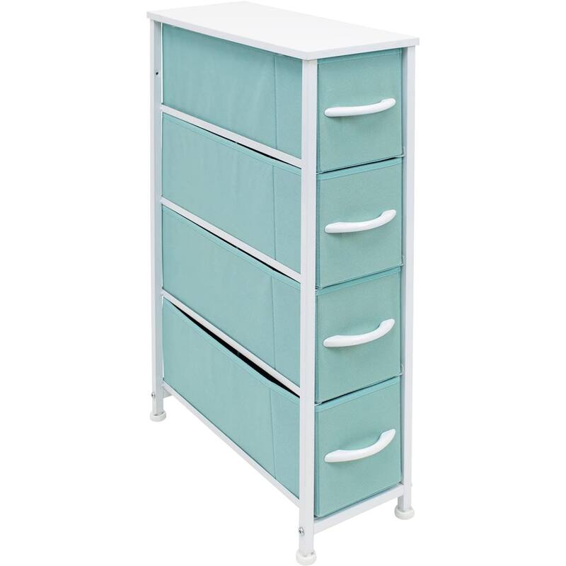 Narrow Dresser Tower with 4 Drawers - Vertical Storage for Bedroom