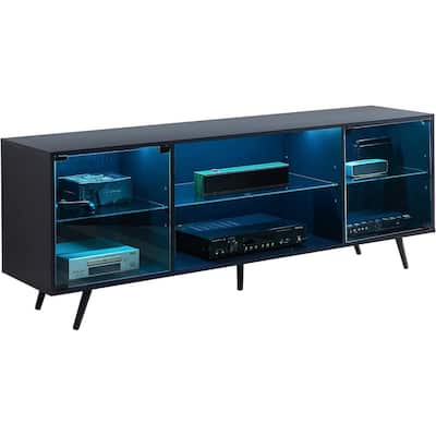 Modern TV Stand for TVs up to 75 Inch with LED Lights