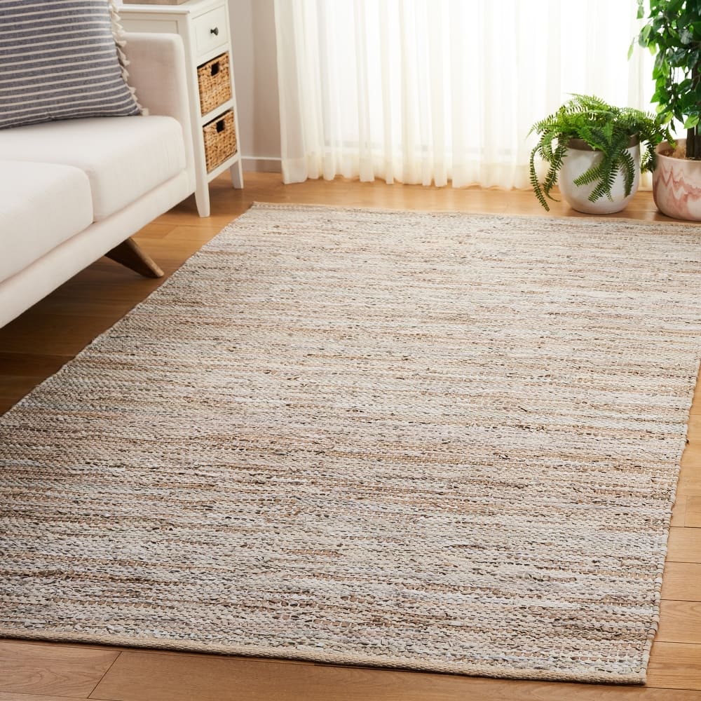 SAFAVIEH Handmade Vintage Boho Leather Cami Modern Stripe Leather