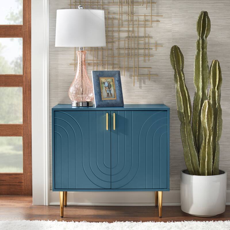 Lifestorey Tabaria Mid-Century Two Door Buffet - Midnight Blue