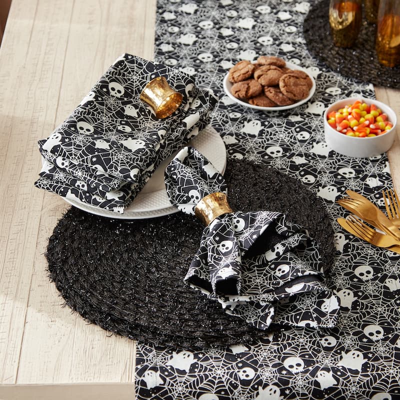 DII Halloween Napkin - Napkin Set, 20x20" - Haunted Objects