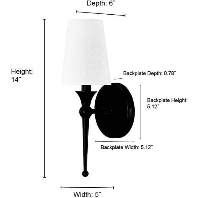 Millennium Lighting 17101 14" Tall Wall Sconce with Linen Shade - ADA