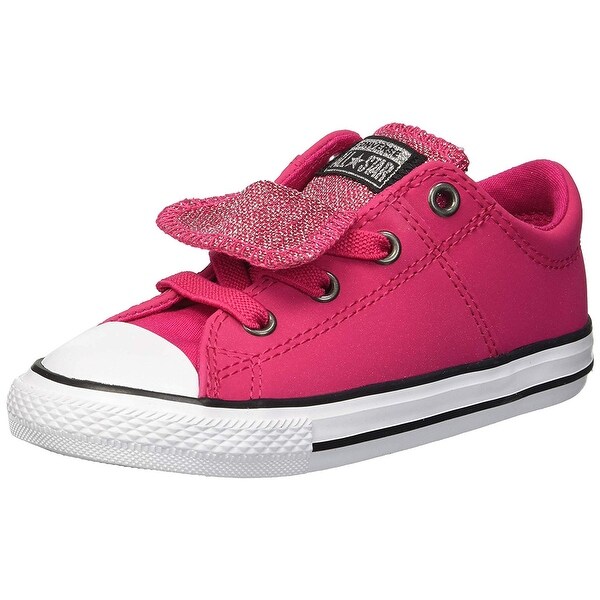 kids pink leather converse