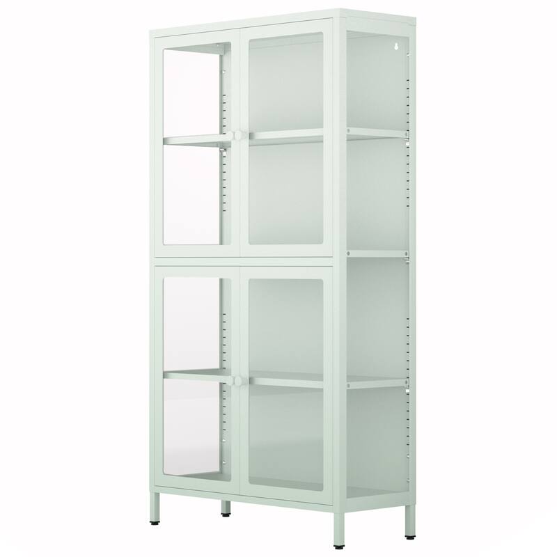 Four Glass Door Storage Cabinet