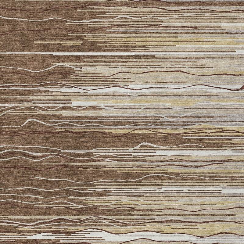 HomeRoots Striped Transitional Rectangle Outdoor Rug