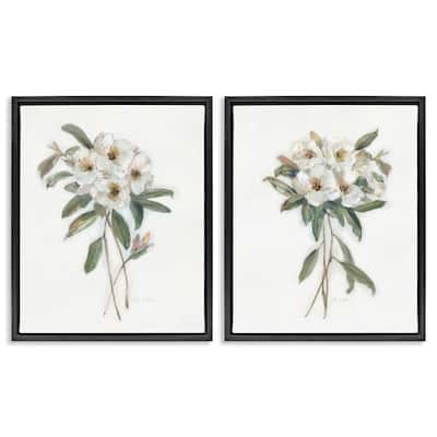 Stupell Wild Spring Flower Bundles Framed Floater Canvas Wall Art Design By Sally Swatland (Set of 2)