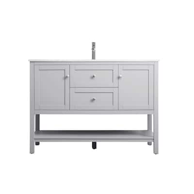 Elegant Lighting VF22248 Heath 48" Free Standing Single Basin Vanity