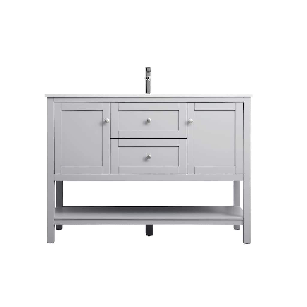 Elegant Lighting VF22248 Heath 48" Free Standing Single Basin Vanity