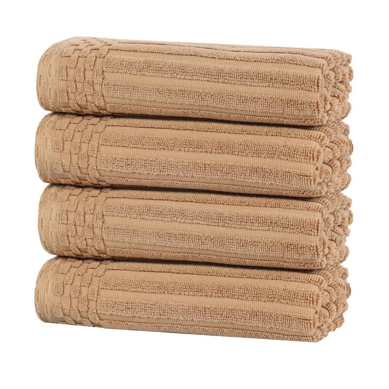 Superior Soho Ribbed Cotton Hand Towel Set of 4