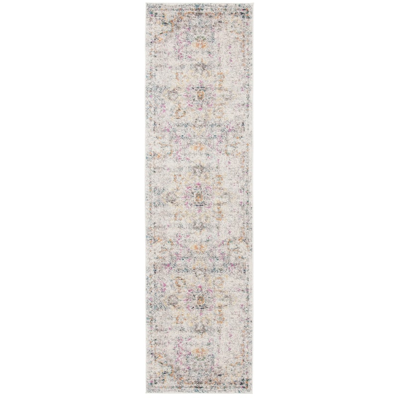 SAFAVIEH Madison Diederike Boho Medallion Distressed Rug - 2'2" x 8' Runner - Grey/Gold - Runner