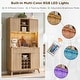 preview thumbnail 5 of 19, 72" Wine Bar Cabinet, Modern Wood Coffee Bar Cabinet with LED Lights - N/A