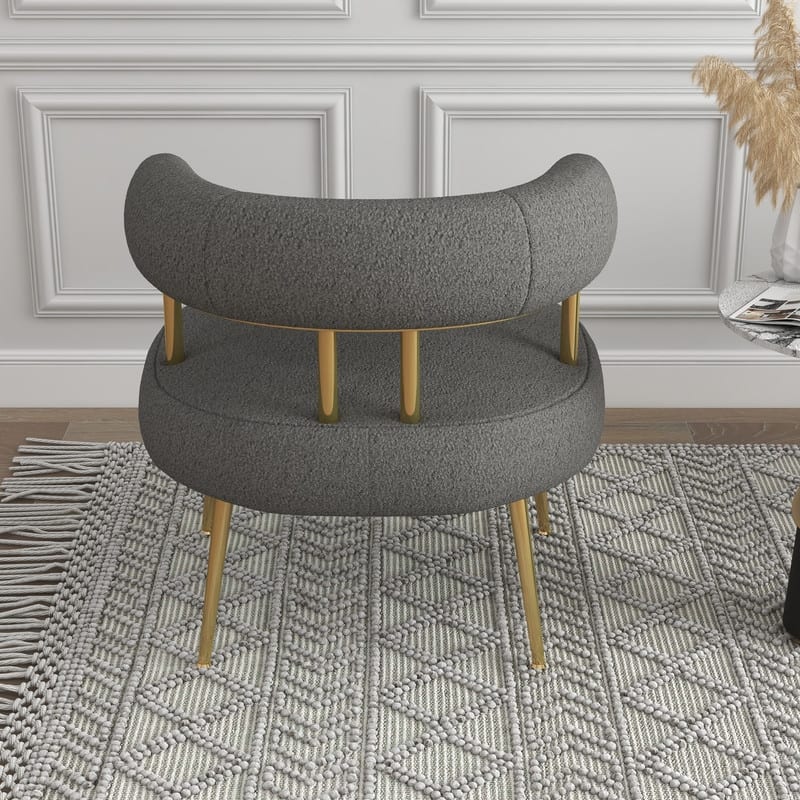 SEYNAR Mid Century Velvet Accent Chair with Golden Legs, Set of 2