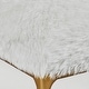 preview thumbnail 4 of 2, Uttermost Charmed Sheepskin Small Bench - 24"W x 19"H x 16"D