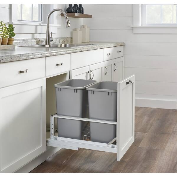 Shop Rev A Shelf 5349 18dm 2 5349 Series Bottom Mount Double Bin