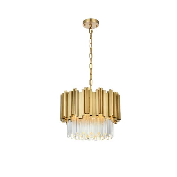 slide 2 of 47, Zane Single Tier Chandelier Satin Gold - 16"