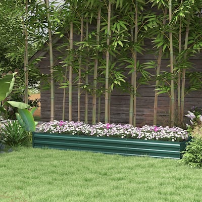 8x2x1ft Raised Bed Large Galvanized Elevated Planter Box
