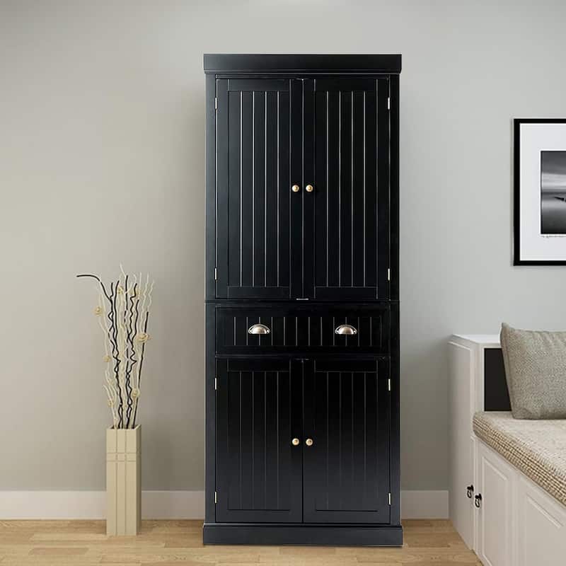 Freestanding Kitchen Pantry Cupboard Cabinet with Adjustable Shelves